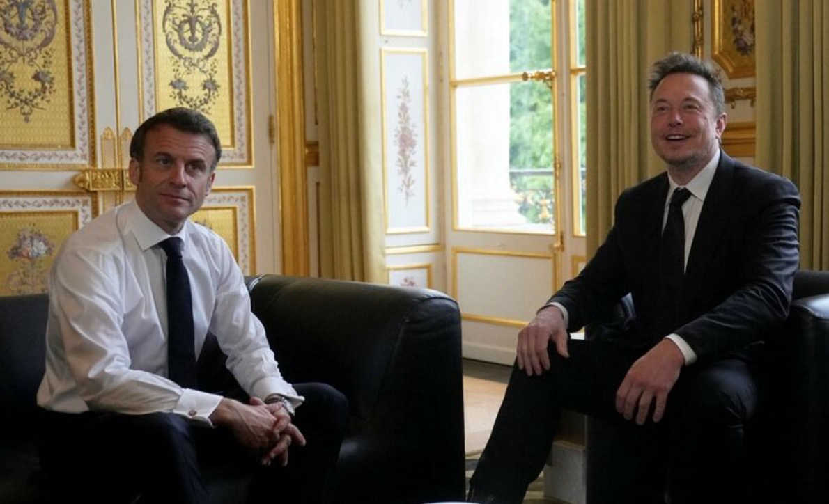 elon musk élysée avec macron intelligence artificielle IA