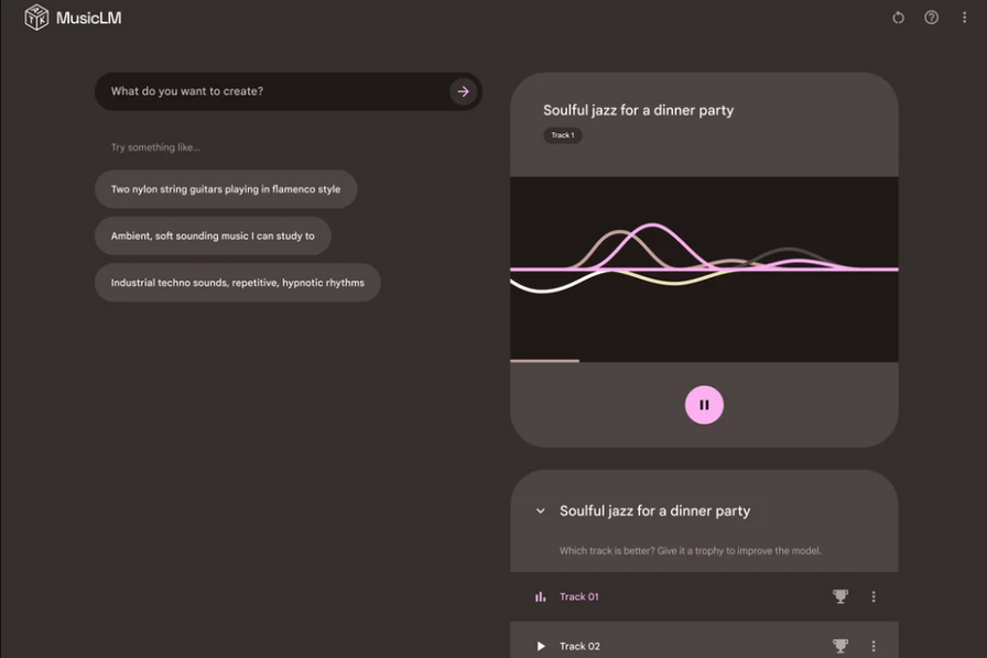 musicLM IA google transformer ses mots en musique